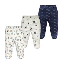 3PCS/Lot Spring Autumn Footed Baby Pants 100% Cotton Baby Girls Boys Clothes Unisex Casual Bottom PP Pants Newborn Baby Clothing 1