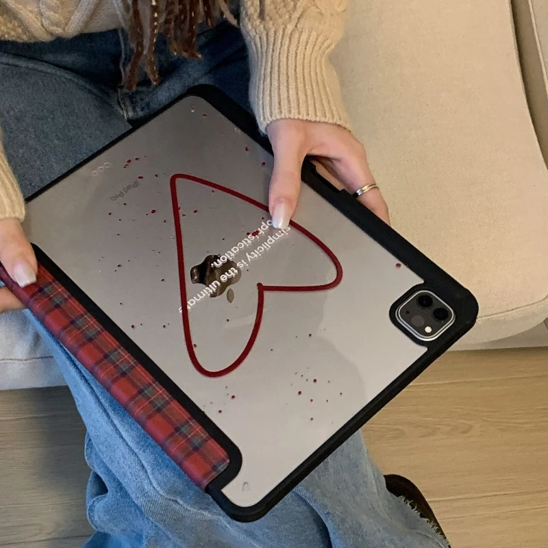 Korean Red Checks Protective Case