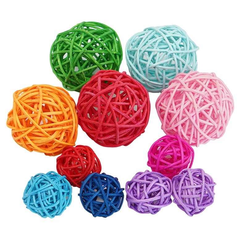 Pet Bird Toys Chewing Toys Bird Rattan Ball Toy For Parrot Budgie Parakeet Cockatiel Chewing Playing Parrot Cages 5pcs parrot toy,bird toy