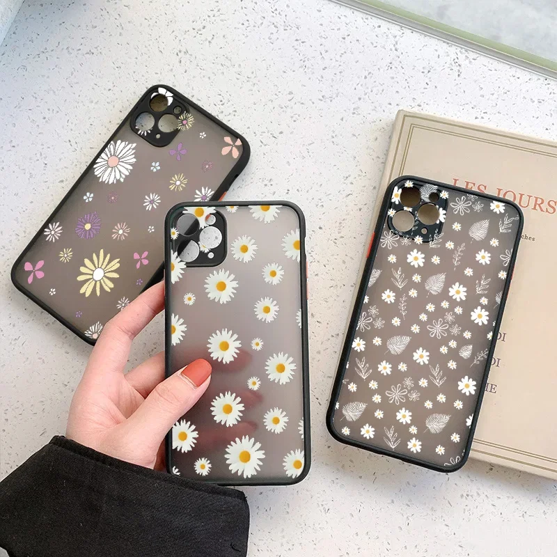 Daisy Flower Shockproof Full Screen Case with Color Hard Border