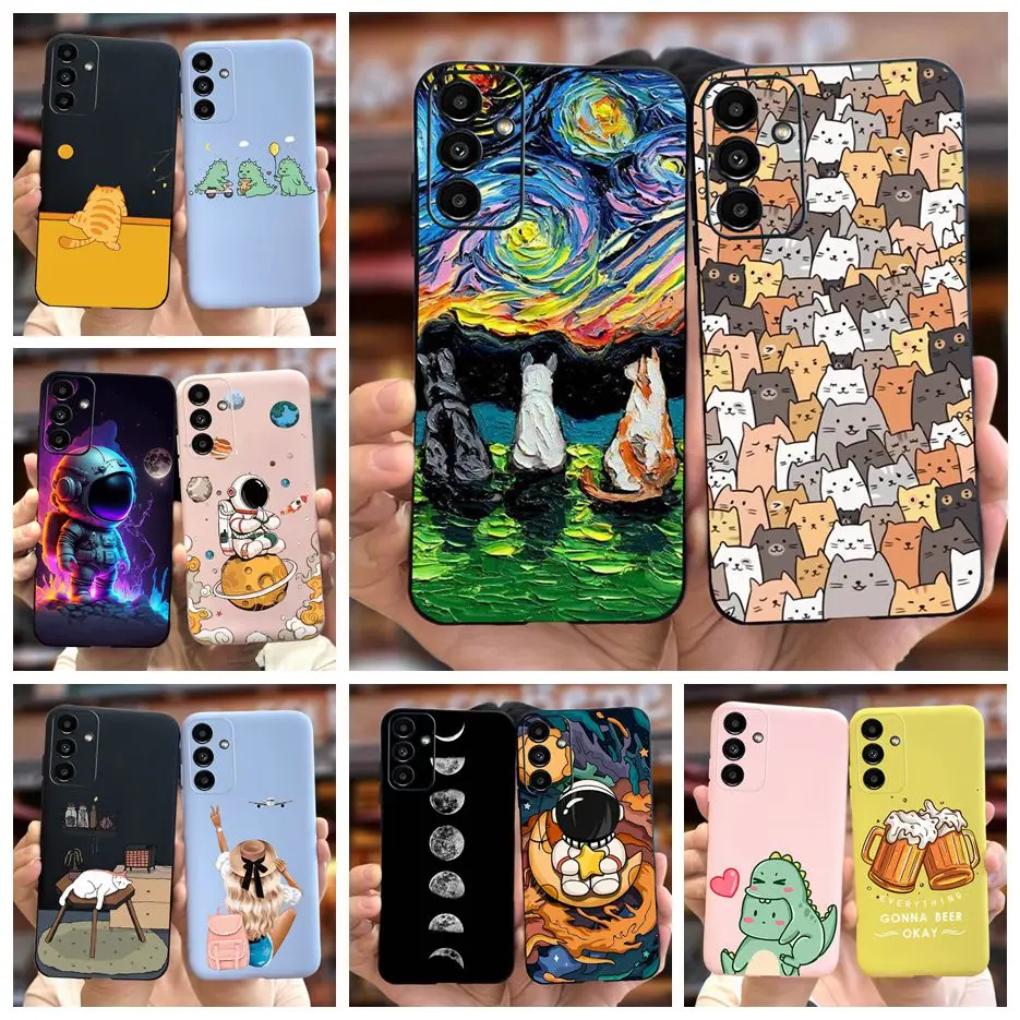 Per Samsung Galaxy A14 A24 A34 A54 5G Custodia New Fashion Candy Painted Back Cover Phone Case Per Samsung A14 A 24 34 54 Soft Shell