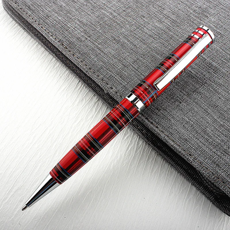 

High Quality 0.7mm Black Ink Ballpoint Pens Silvery Clip Business Executive Fast Writing Pen Luxury Pen