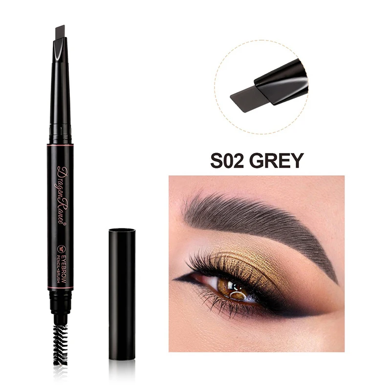 Dual-ended Waterproof Eyebrow Pencil With Triangular Fine Tip_voghion.com