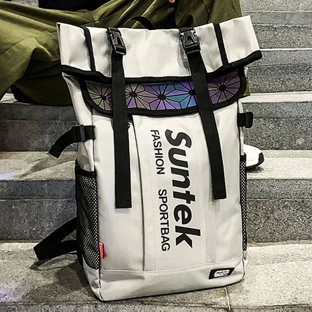 

Youth Holographic Reflection Backpacks Fashion Urban Man Trend Brand Men's Travel Large Capacity School Bags