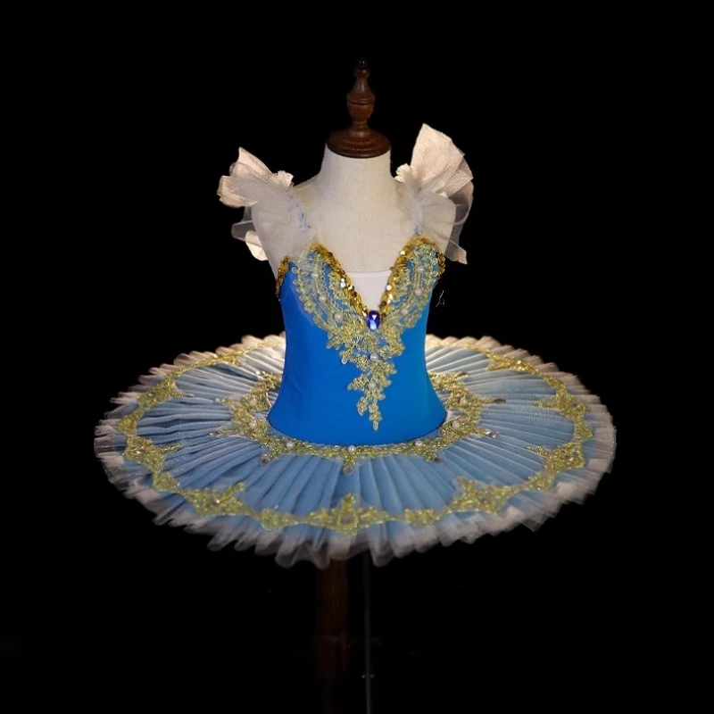 Ballet Tutu Dress Girls Dance Costumes Tutu Skirt Child Performance Ballerinas Pancake Tutu Kids Carnival Jazz Dance