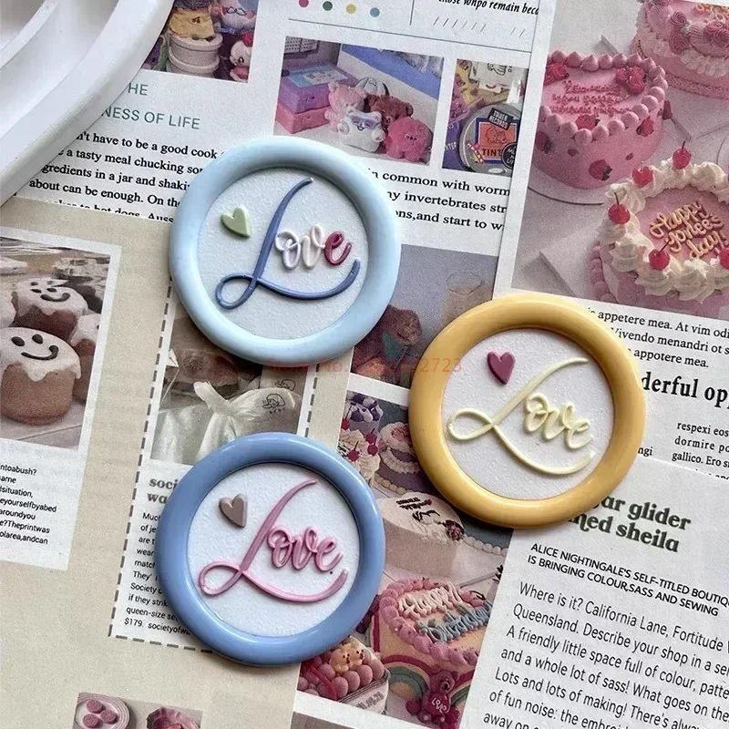 Wax Seal Stamp Multi-Layer Relief Yin-Yang Engraving Students Children Diy Cute Copperhead Invitation Card Seal name stamp self ink stamps