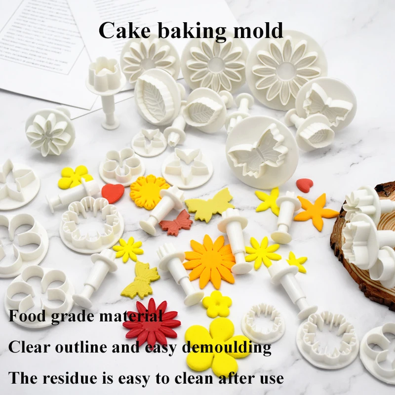 Plunger Fondant Cutter Cake Tools Cookie Mold Biscuit Mould DIY Craft 3D Bakeware Sets New Baking Mold Pastry Pastry Shop