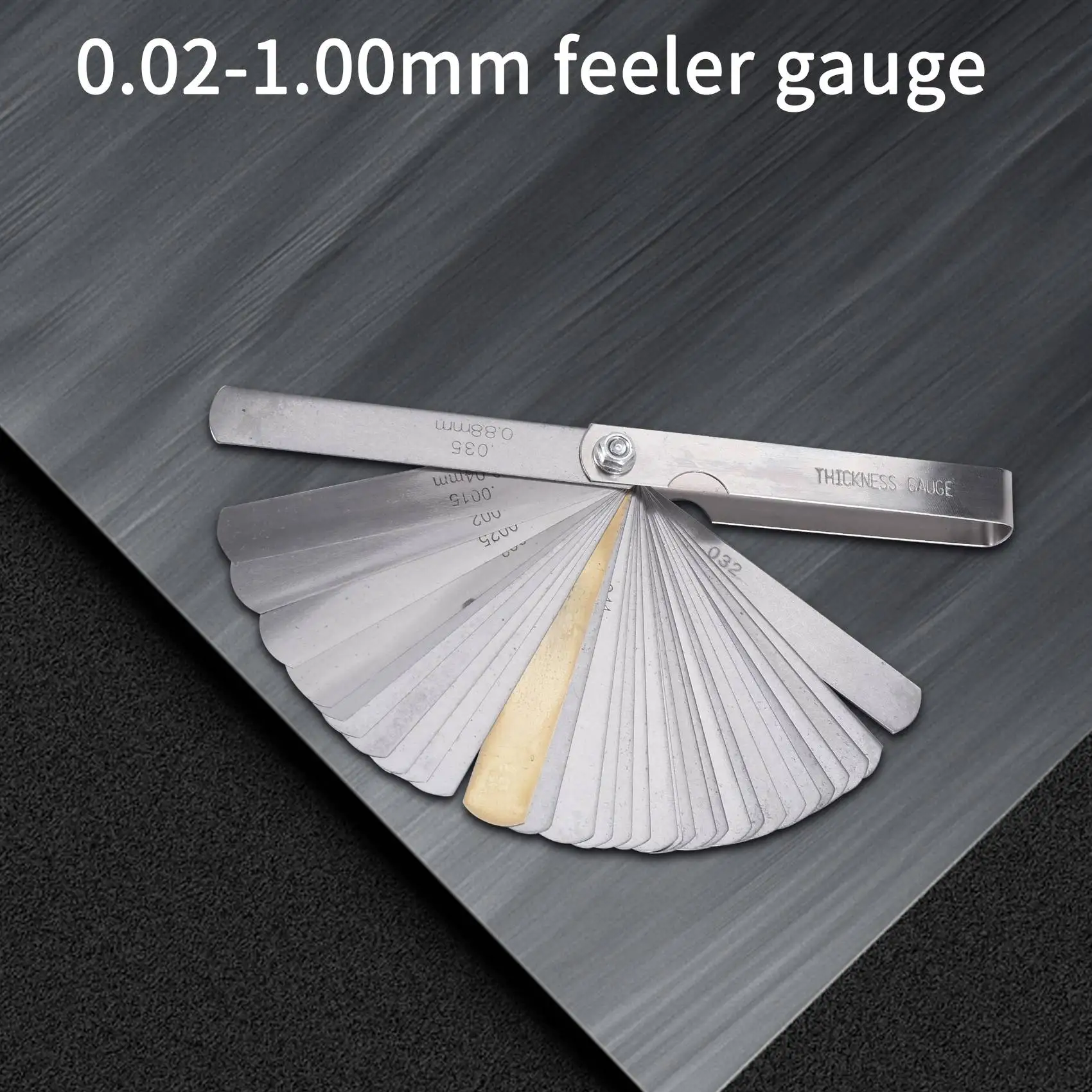 32 set distance gauge feeler gauge valve teaching feeler 0.04-0.88 mm gap dimension