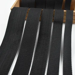 10m Black Nylon Webbing Tape - 25mm (RD206 - Black)