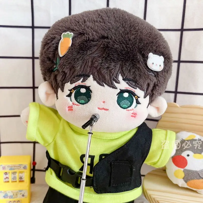Kpop 20CM Idol Doll Clothes Green T-Shirt Camouflage Hat Dolls Accessories TNT Taehyung JIMIN SUGA Chanyeol Got7 Fans Collection 3