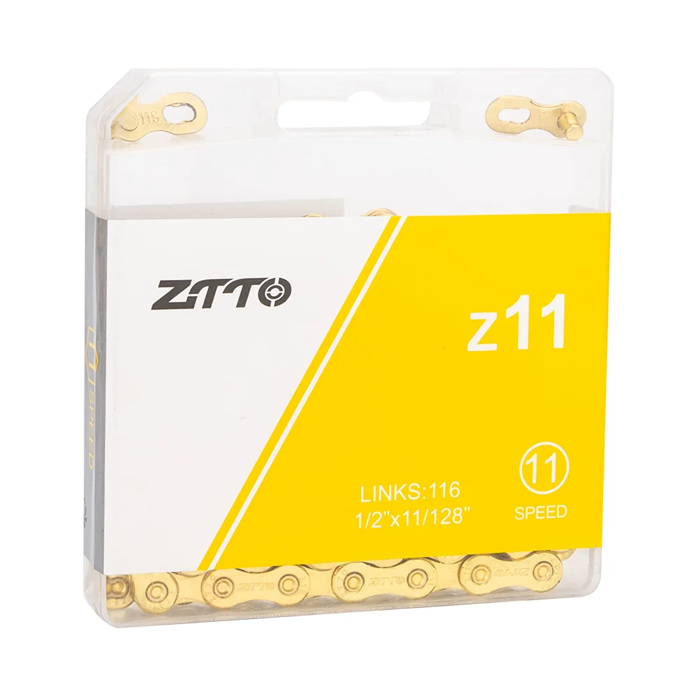 Bicycle Chain ZTTO 11 Speed 116 Links Golden Oil Slick Hollow Light Weight Durable MTB Road 11S 11v Bicycle Current 11speed bicycle chain bicycle chains