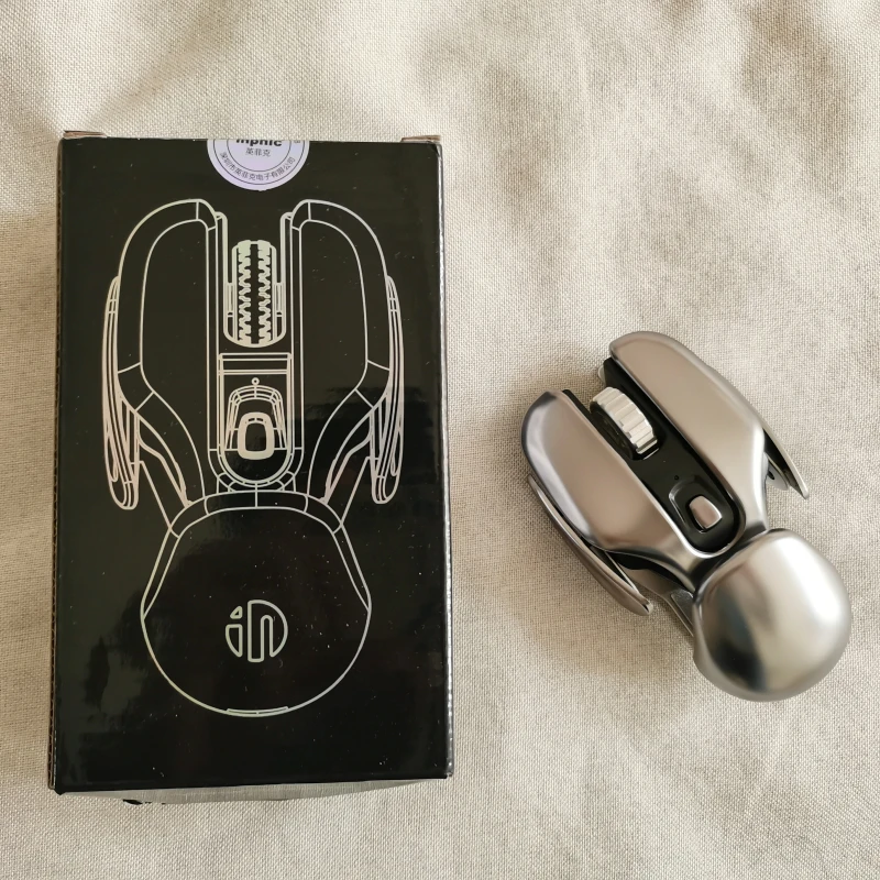 Infic Px2 2.4ghz Mouse sem Fio Conceito Usb Carregamento Metal Mouse Galvanizado Espaço-cinza Alumínio Liga Base Mute Game Mouse - Imagem 5