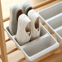 Simple Modern Nordic Style Vertical Economy Slippers Rack Space Organizer Plastic Shoe Cabinet Home Hotel Shoes Holder Storage 3