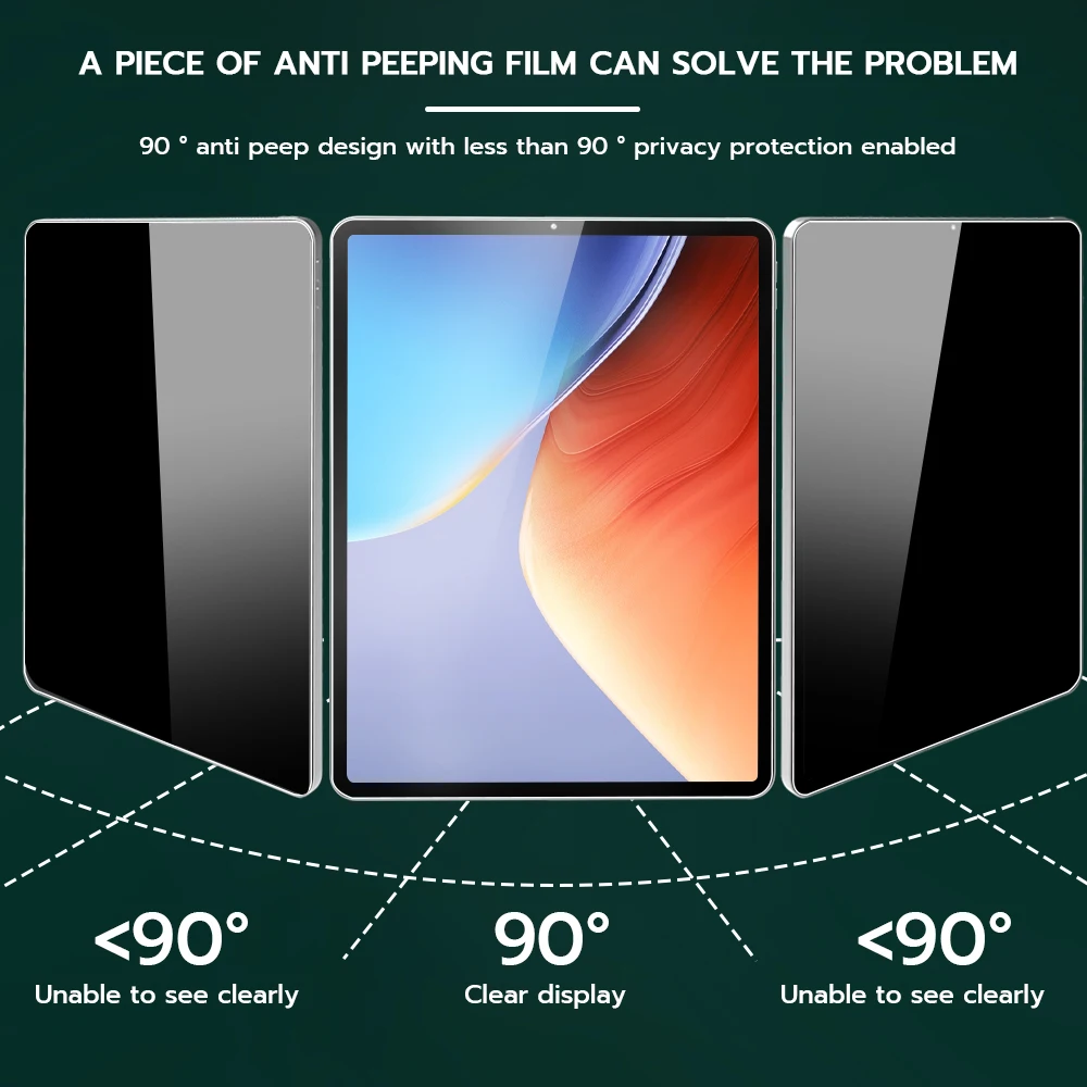 Goojodoq-protetor de Tela de Privacidade para Ipad Mini Ipad Pro 12 11 Air 10.2 7th e 8th Anti-espião Filme Removível - Imagem 6