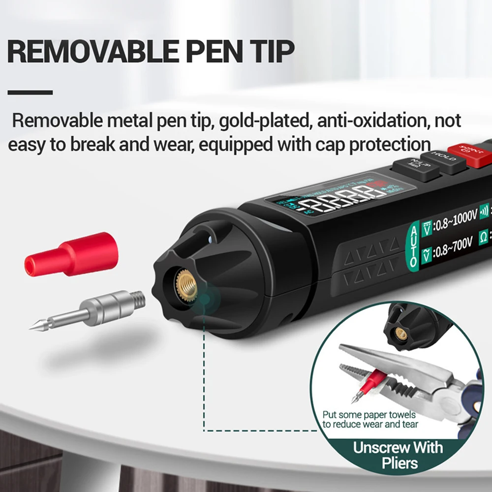 Voltage Tester LCD Display Non Contact AC Sensor Pen Live Wire Check Breakpoint Locate