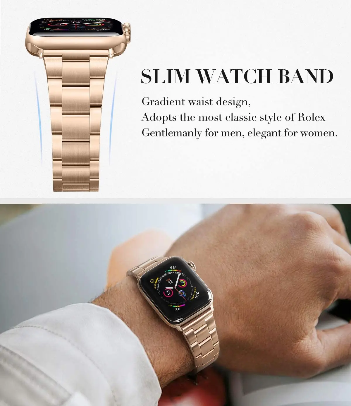 Metal Correa for Apple Watch Band Series se 45mm 44mm