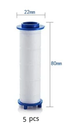 High Pressure Water Saving Adjustable Shower Head with One-Key Stop and Massage Function (5pcs filter)