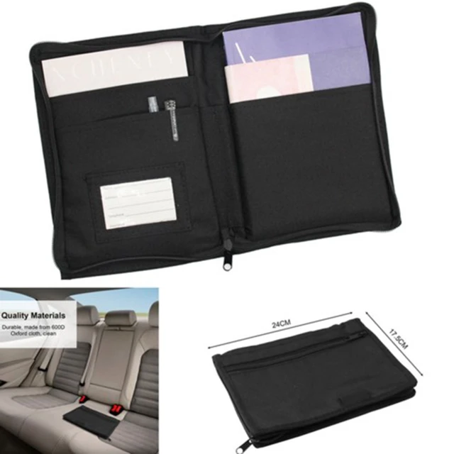 Caja de guantes para coche, organizador de almacenamiento de documentos  Universal, carpeta negra, papel con múltiples bolsillos, 24x18x2cm, 1  unidad - AliExpress