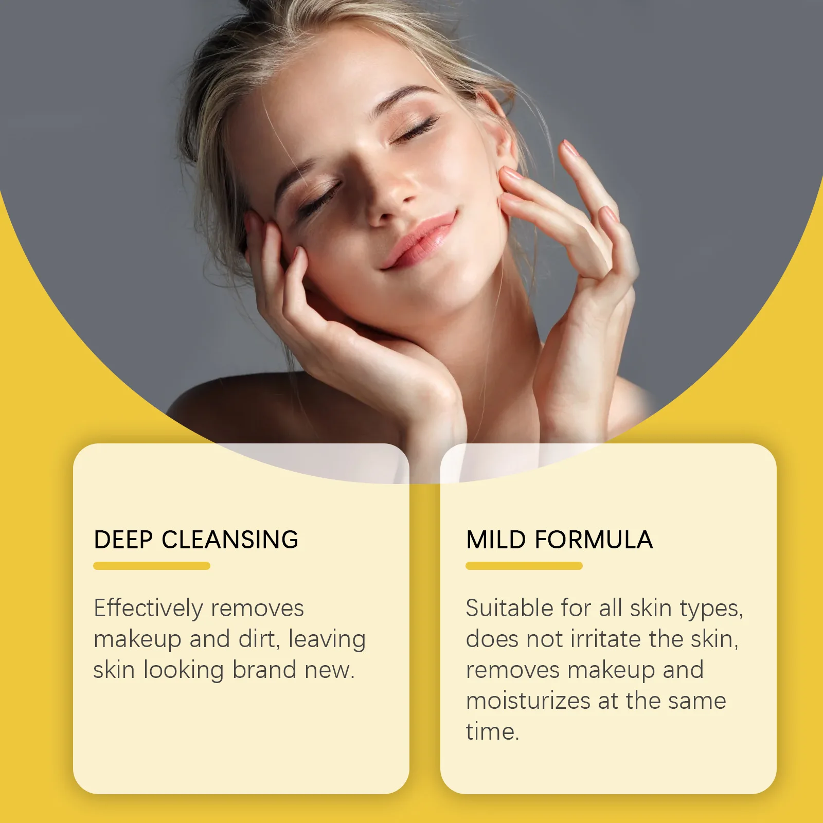 EELHOE Deep Facial Cleansing Cream Face Eye Lip Gentle Removes Pimples and Blackheads Mild Moisturizing Face Makeup Remover Balm 6