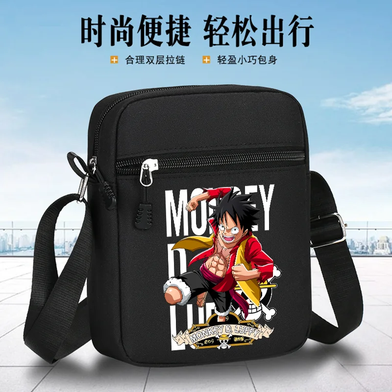 One Piece Umhängetasche Luffy Zoro Lässige Schultertasche aus Oxford-Stoff Schultertaschen für Mobiltelefone Einfache Modische Tasche Geschenke