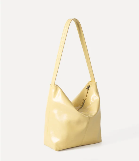 Bolso de hombro tipo bandolera de cuero suave, estilo minimalista y perezoso, versión coreana 2024 para mujer_voghion.com