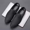 Mens mesh fabrConcise Shoes Men's Business Dress Pointy Plaid Black Shoes Breathable Formal Wedding Shoes Men Zapatos Hombre 5