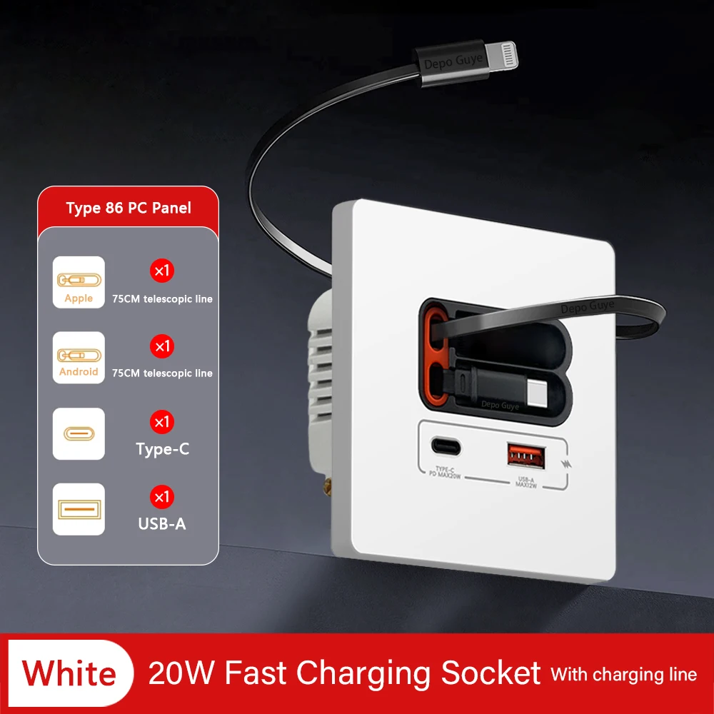 ตัวเลือกสินค้า แผงชาร์จเร็ว USB-C 20W ชาร์จได้ทุกอุปกรณ์