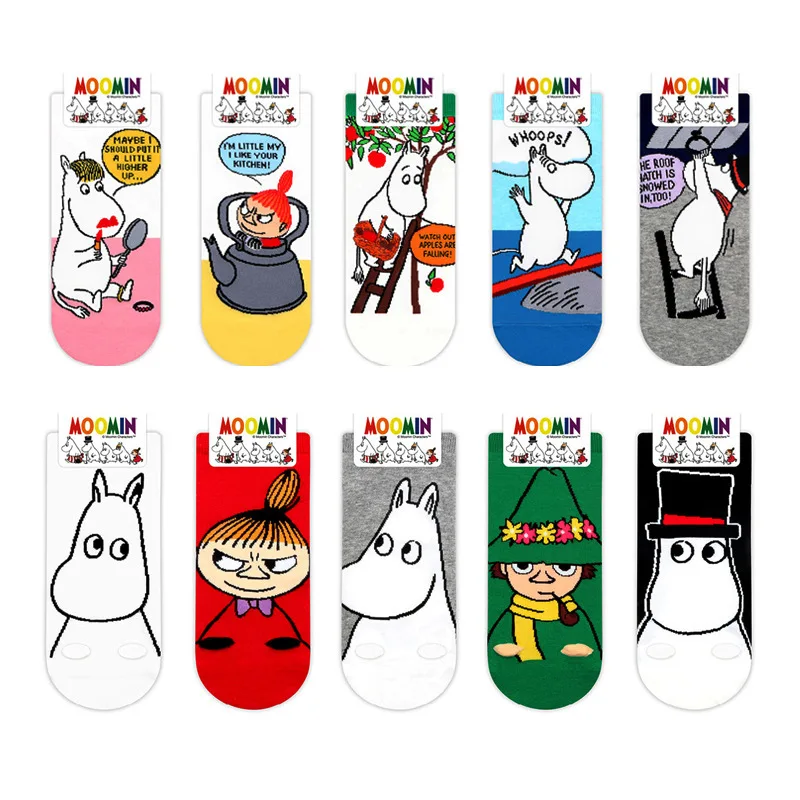 Moomin Valley Character Novelty Cartoon Cute Socks Womens 