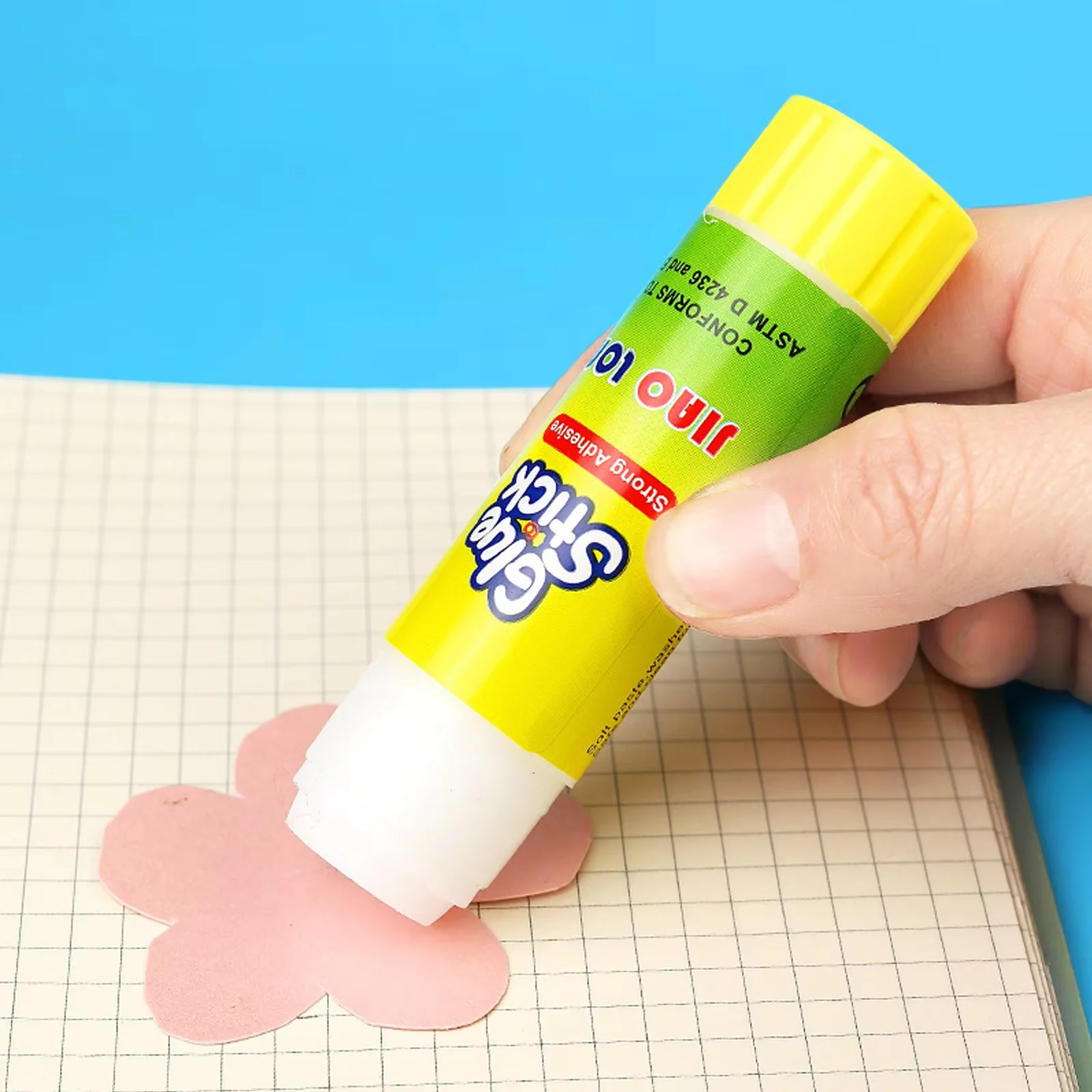12PCS 흰색 투명 건조 접착제 스틱 학교 사무실 미술 수업 공예품 스크랩북 프로젝트를 위한 안전하고 쉬운 적용 접착제