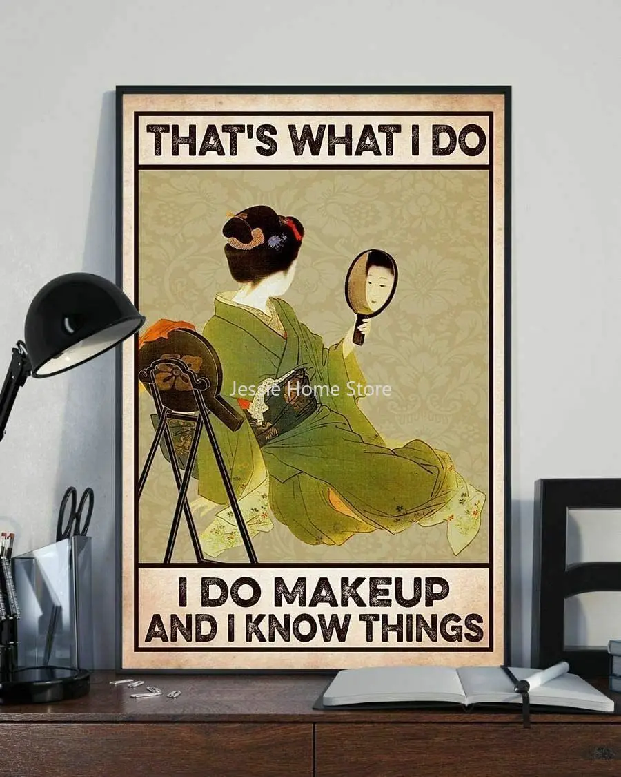 

That'S What I Do I Do Makeup Retro Metal Tin Signs Vintage Aluminum Sign For Home Coffee Bar Wall Decor 8x12 Inch Metal