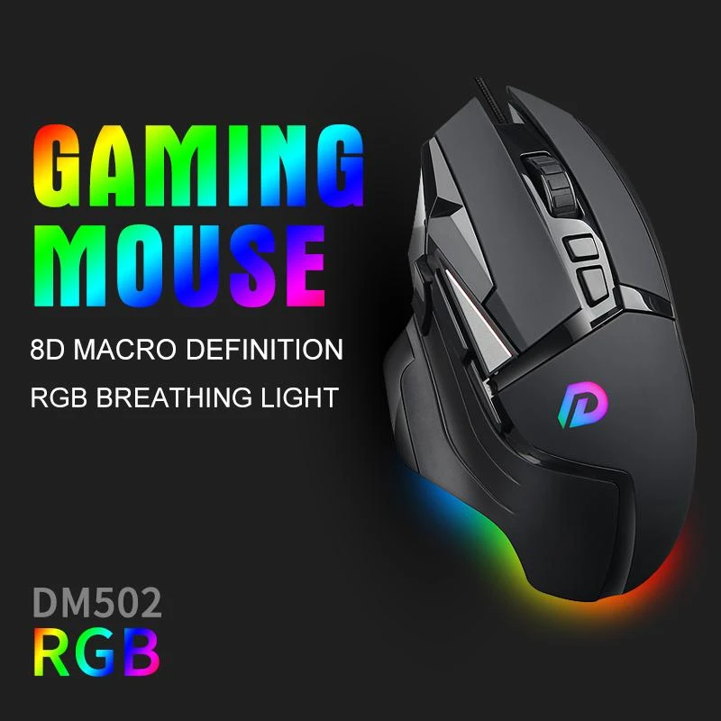 pink computer mouse Adjustable Dm502 Wired  Gaming  Mouse Csgo/lol/cf Programming Mouse Sports Silent Luminous Mouse Laptops Notebook Accessories best computer mice