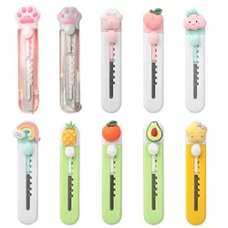 Mini Cat Paw Art Utility Knife Cute Transparent Utility Knife Express Box Knife Paper Envelope Opener Student Stationery Suppy