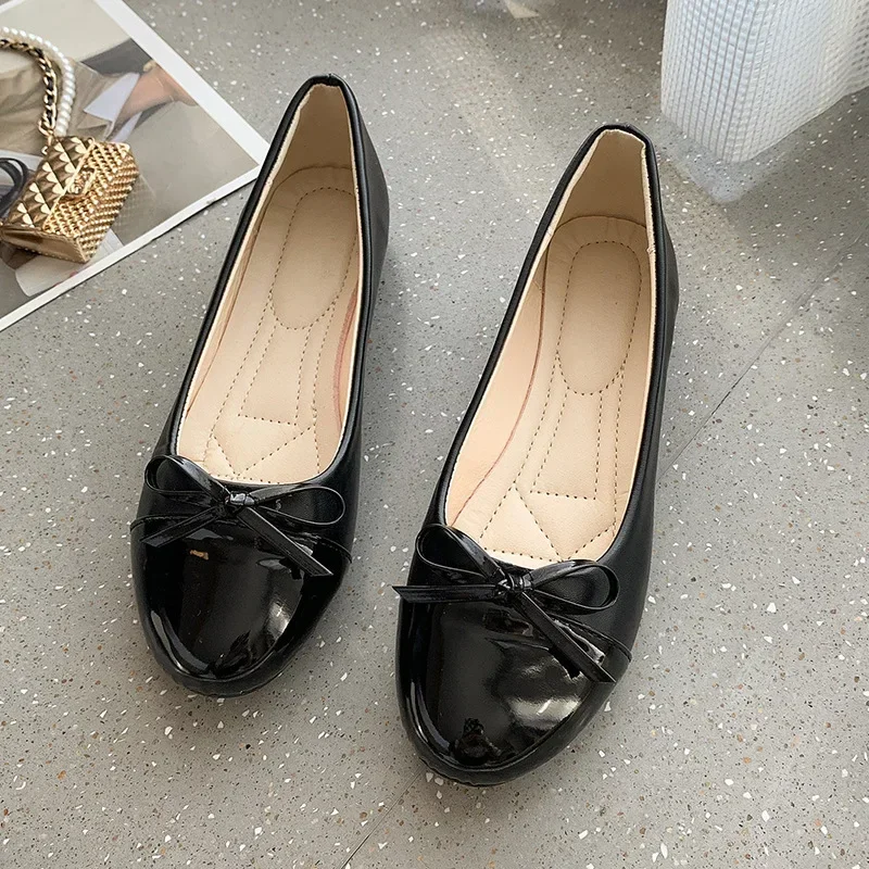 Women's Flats Fashion Ballerina Slip-on Loafers Bow-knot