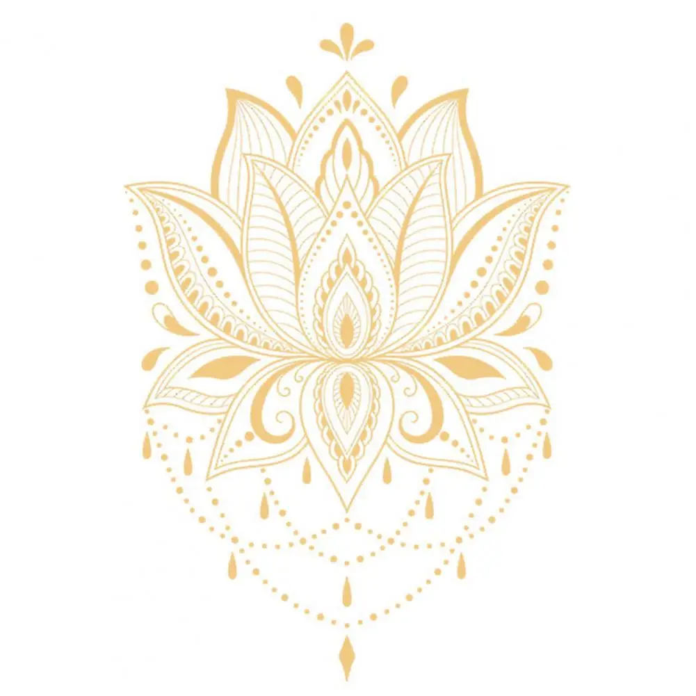 Decal Lotus Shape Removable Pvc Om Sign Meditation Art Vinyl Wall Sticker For Yoga Portable Home Bedroom Simple Delicate Murals