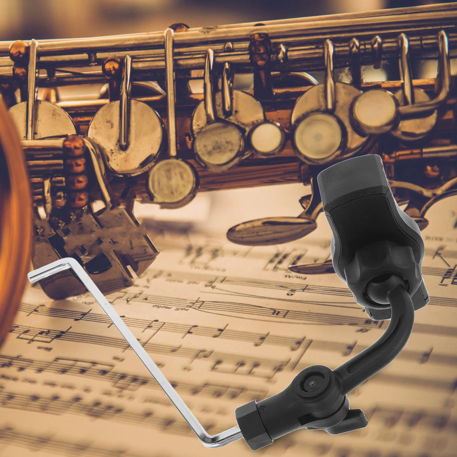 Adjustable Angle Saxophone Phone Holder Durable Alto Sax Stand Music Lyre Clip Portable Clarinet Clamp Guitar Parts Accessories