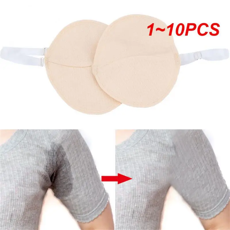 

1~10PCS T-shirt Shape Sweat Pads Reusable Washable Underarm Armpit Sweat Pads Perfume Absorbing Anti M L Model Normal Size Plus