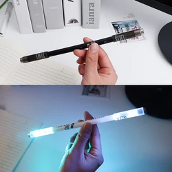 Stylo Gel rotatif avec Flash LED pour étudiants, 0.5mm, mode jeu, Cool, rotatif, avec batterie, cadeau de créativité pour enfants 