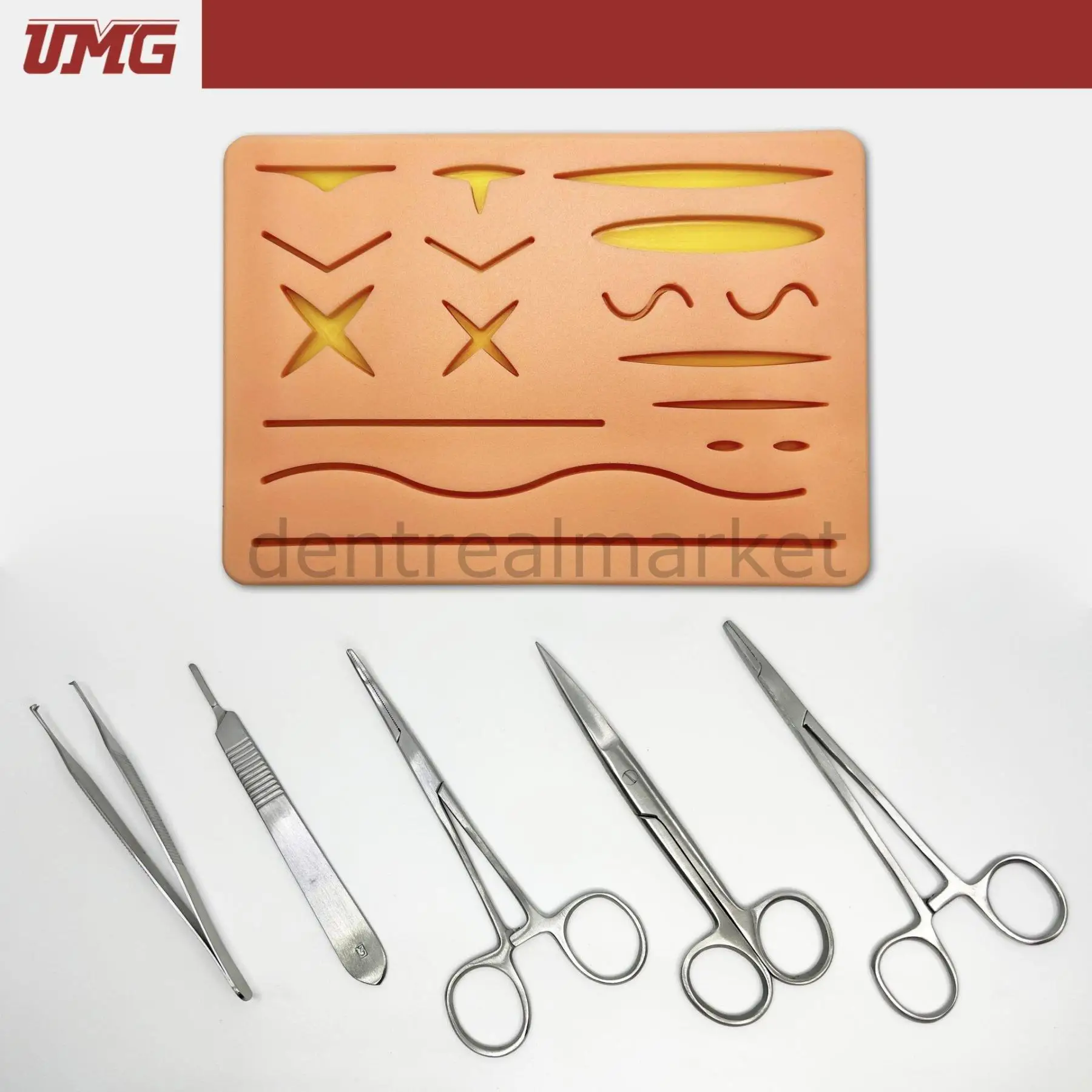

UMG Dental - Dental Suture Model Practice Pad and Hand Tools Set - UM-U18