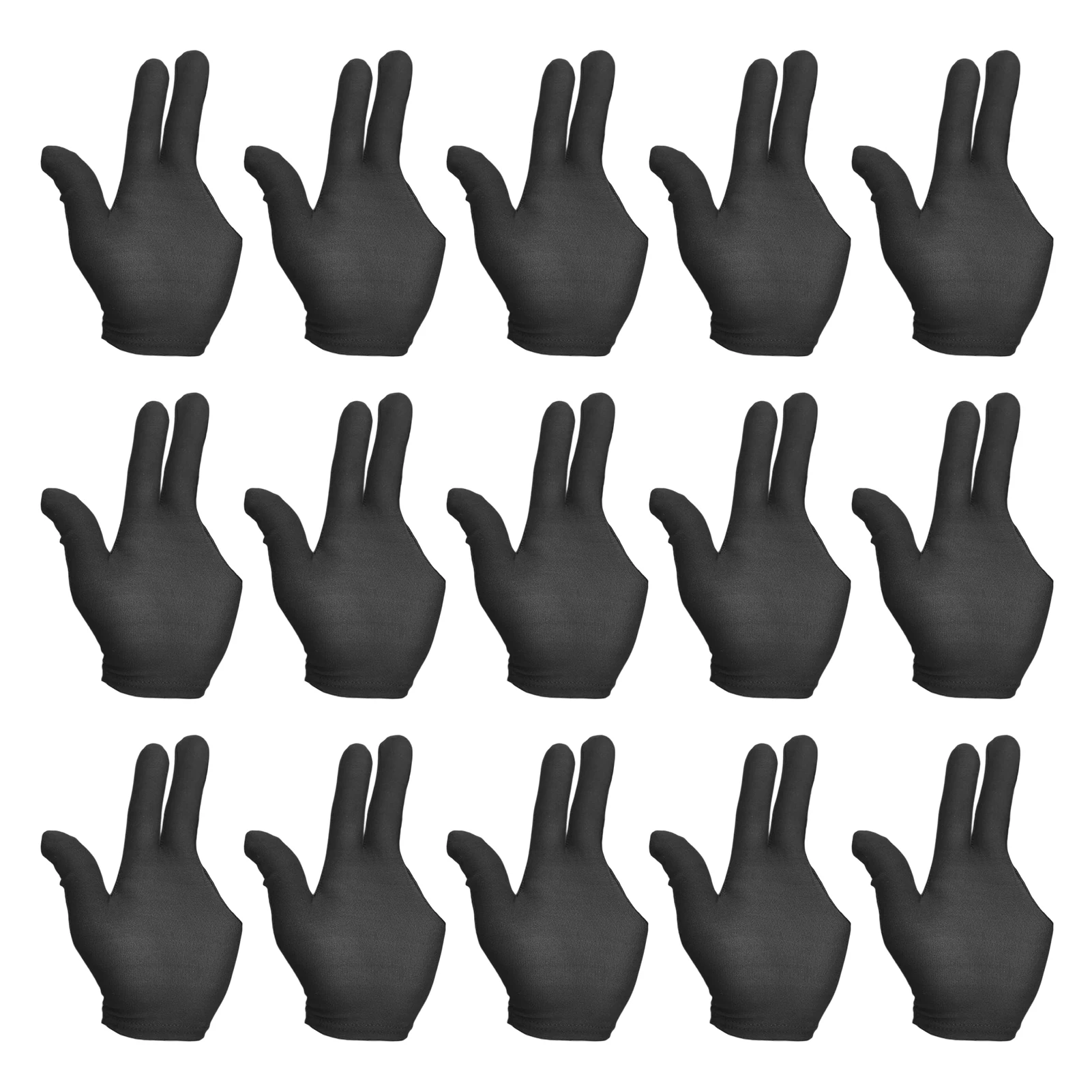 

Women Men Universal Elastic Washable Indoor Left Right Hand Black Portable Sports Professional 3 Fingers Breathable Pool Gloves