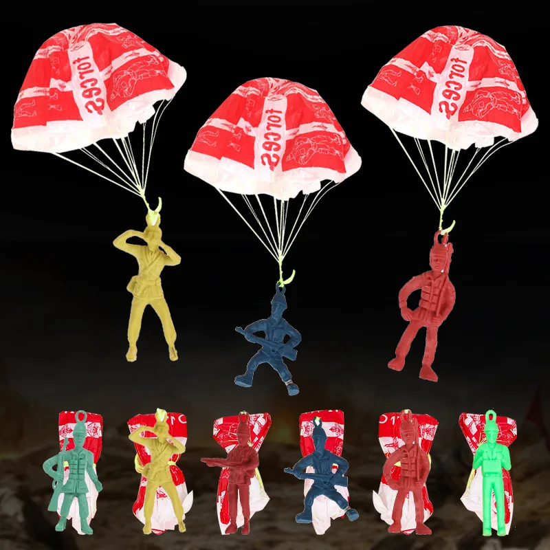 15Pcs Mini Hand Throwing Soldiers Parachute Educational Flying Toys for Kids Birthday Party Favors Goodie Bag Pinata Filler