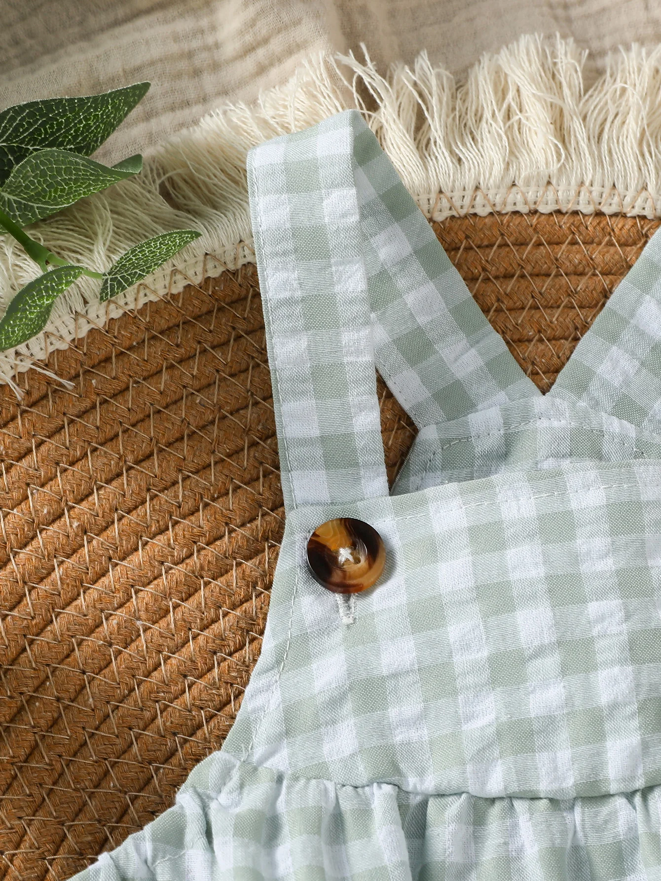 Suspenders Baby Boys Sleeveless Summer Plaid Green jumpsuit Japan&Korean Streetwear) 5