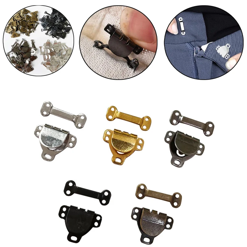 50 Sets Skirt Hooks and Eyes Hook and Eye Latch for Clothing Bra Trousers Skirt Dress Garment