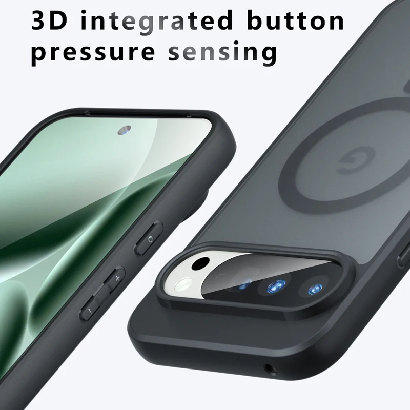 Shockproof Magnetic Matte Case with Anti-Fingerprint Translucent Cover