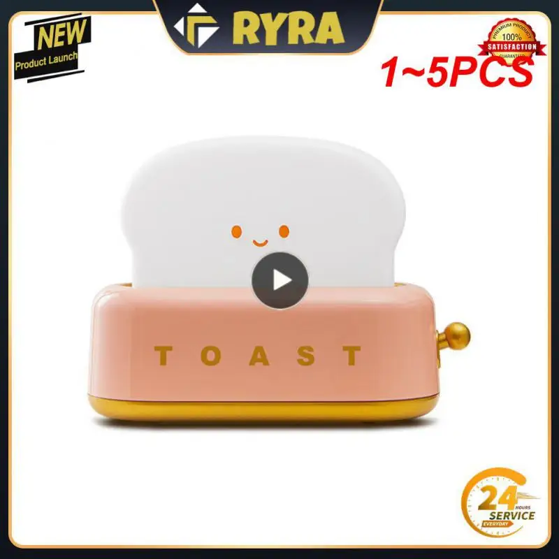 

1 ~ 5 шт. новая светодиодная хлебопечка, ночная лампа, USB-зарядка, затемняемая лампа для тостов, лампы для сна с таймером для детей, Забавный переключатель