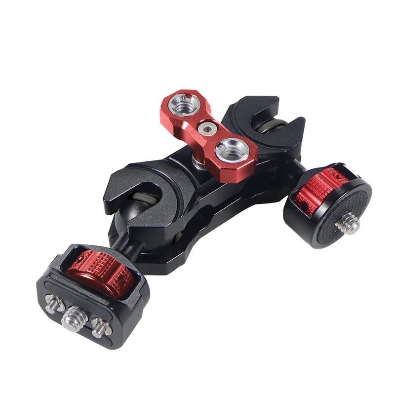 Magic Arm 360-Grad-Drehung Dual Ball Head Cilp Arri Pin 1/4 3/8 M5 Griffschraubenadapter für Sony A7C Fuji XT4 Kamerakäfigverlängerung – Detail 23