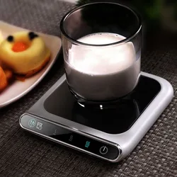 Mini Portable USB Coffee Mug Cup Warmer for Office Desk Smart Electric Warmer with 3 Temperature Settings Household Heaters Cups