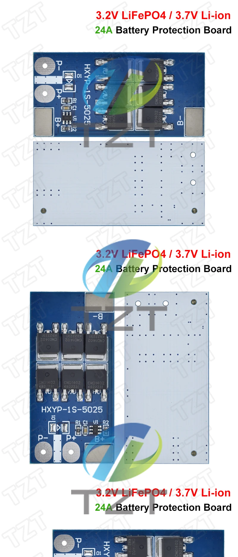 Tzt 1s 3,2 v 3,7 v 24a lifepo4 Li-Ionen-Lithium-Batteries chutz platine bms pcb pcm Cell Pack Überladung Über entladung schutz – Detail 3