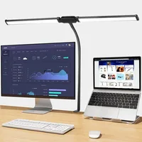 Double Head LED Clip Desk Lamp Architect Table Lamp for Home Office Lighting 3 Color Mode and 10 Dimmable Eye Protect Desk Lamps 1