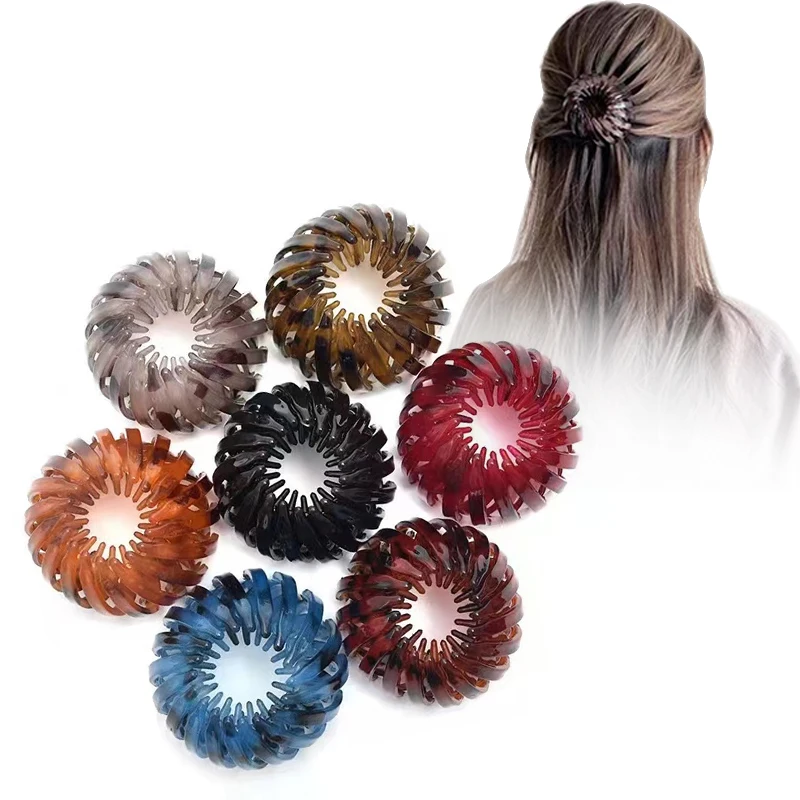 

Women Hair Claw Buckle retractable Clips Ponytail Fashion Bun Hair Claw Horsetail Buckle Hair Clip Hair Accessories