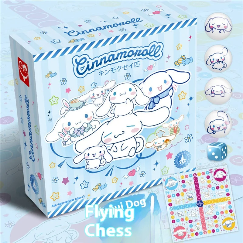 Sanrio Flying Chess Game Cinnamoroll Kuromi Cute Gift Student Children Mini Desktop Multi Functional Mini Game Board Games